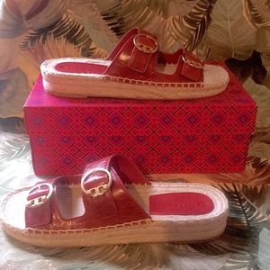 Brand new espadrille sandal leather